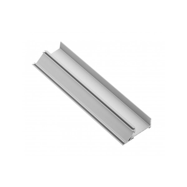Profile GLAX for LED strip, end, single-sided with groove for edge, for plate 16 mm, 3 m image 1