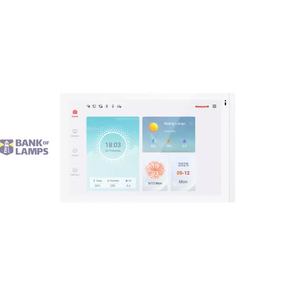 KNX 10.1-inch touchscreen, white frame, with intercom function image 1