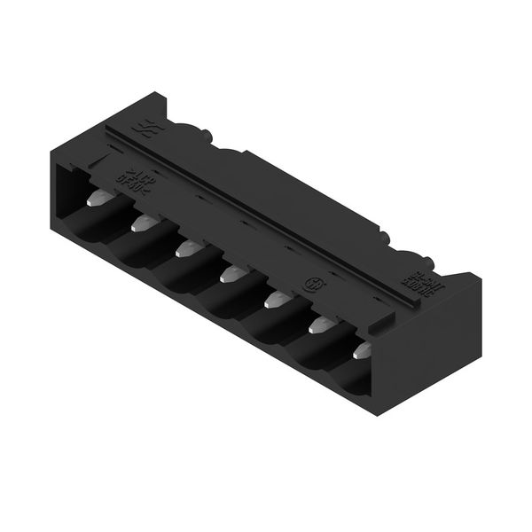 PCB plug-in connector, male header, closed side, THT/THR solder connection, 5.08 mm, Number of poles: 7, 90°, Solder pin length (l): 3.2 mm, tinned, black, Box image 2