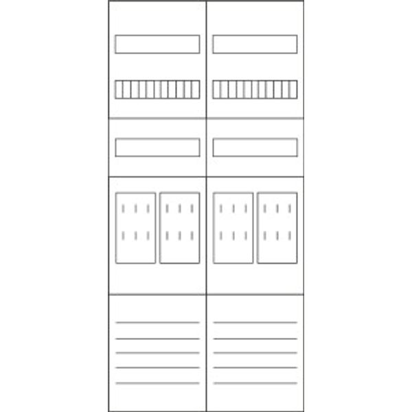 Meter mounting unit, 2-fold, equipped, version  Z27B0019 image 1