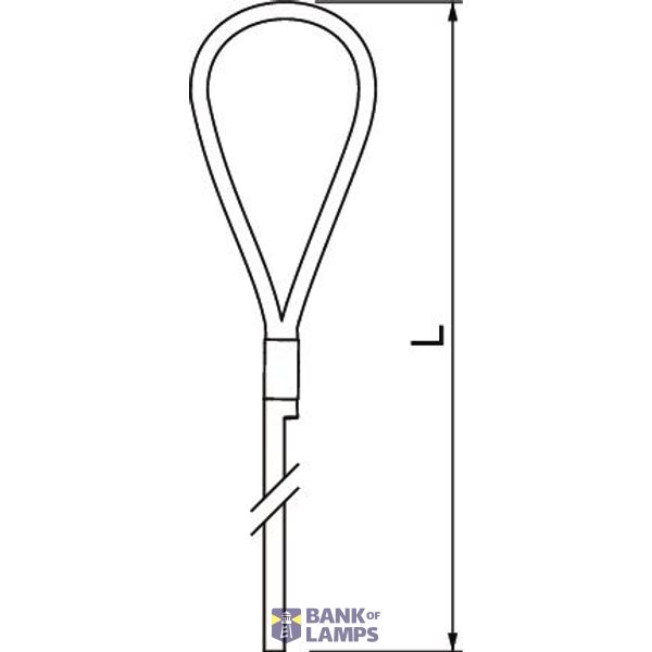 QWT S 2 3M G Suspension wire with loop 2x3000mm image 2