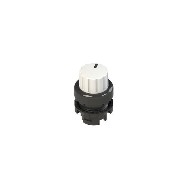 Knob selector, 2 positions white with marking image 2