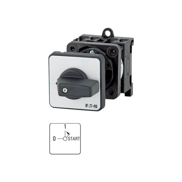 T0-2-8425/Z Auxiliary winding switch, T0, 20 A, rear mounting, 2 contact unit(s), Contacts: 3, 45 °, maintained, With 0 (Off) position, With spring-return to 1, 0 image 3