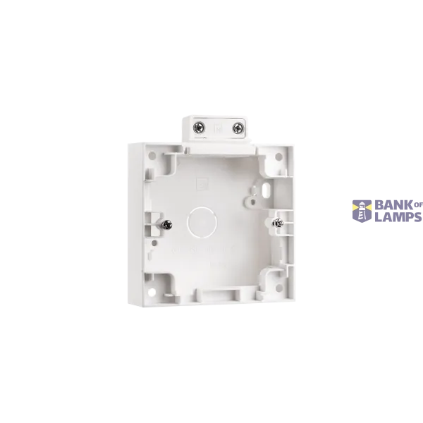 SURFACE BOX WITH STRAIN RELIEF WHITE 1X 6-PACK image 1