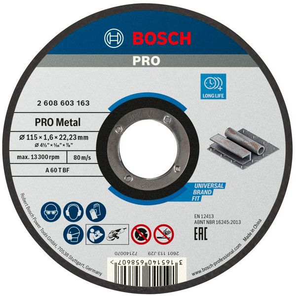 Standard for Metal straight cutting disc A 60 T BF, 115 mm, 22,23 mm, 1,6 mm image 2