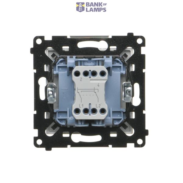 Double pushbutton without pictogram, (module), Simon 24, IP20/IP44, 10AX, 10A, graphite mat image 1