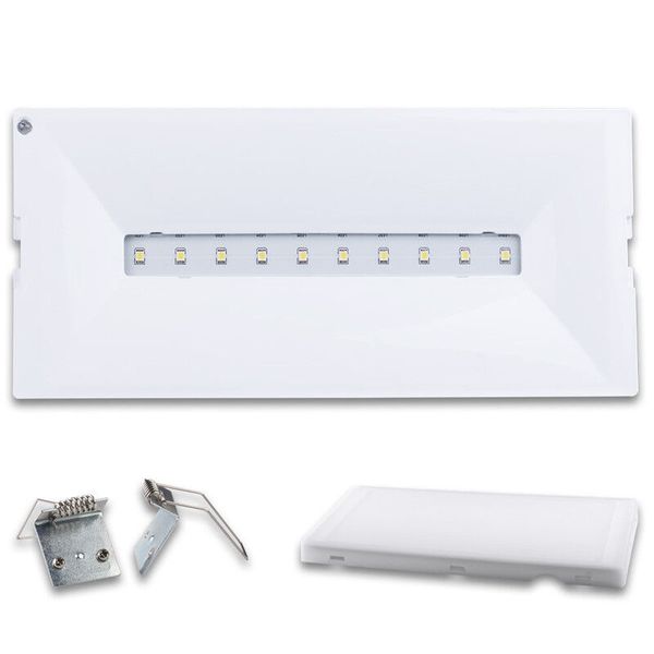 Emergency lamp Shield O 1W IP65 6000K 3h shining in case of failure/permanent image 1
