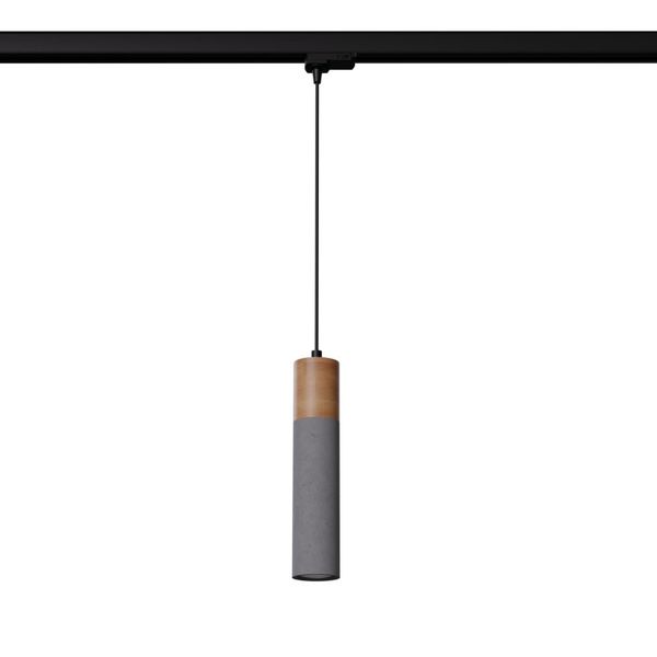 HANGING LAMP 3 PHASE ZANE GREY GU10 BLACK image 1