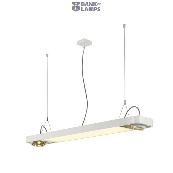 AIXLIGHT R2 Office T5 2x39W+GU10 max.2x75W, halfround, white image 1