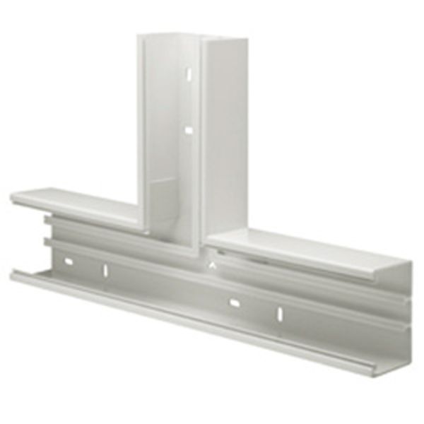 PLASTIC WALL GUTTER T-PIECE 130x70 WHITE RAL9010 image 2