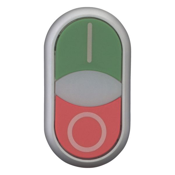 M22-DDLF-GR-X1/X0 Double actuator pushbutton, RMQ-Titan, Actuators and indicator lights flush, momentary, White lens, green, red, inscribed, Bezel: titanium image 9