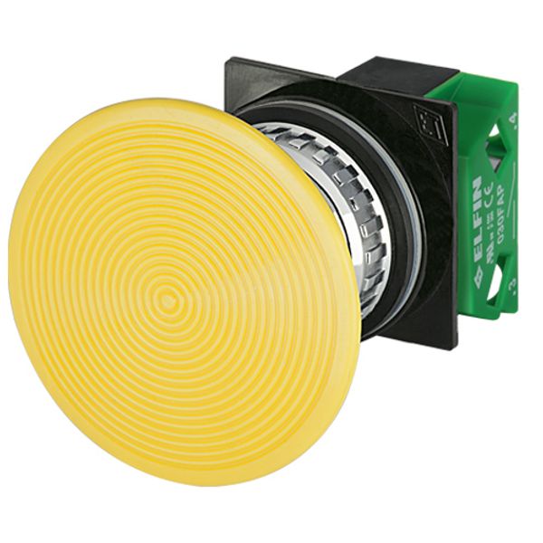 Mushroom push-button Ø 60, momentary, yellow, N.O. image 1