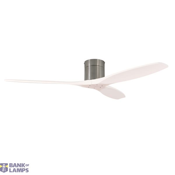 Fan Stem Evo ø1220mm Tube Satin Nickel with White Blades White LED image 1