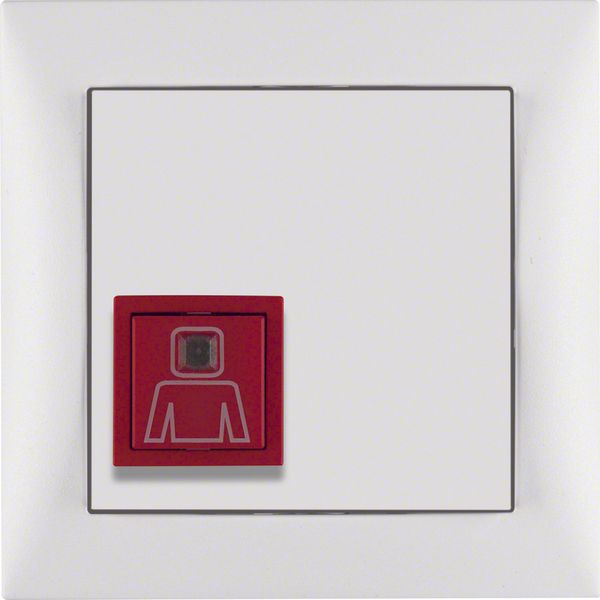Call button frame, S.1, p. white, matt, plastic image 1