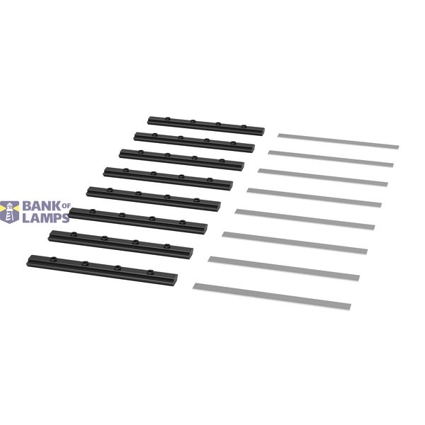 Straight Connector x8 Black image 1
