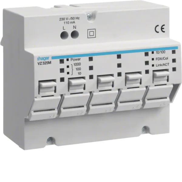 Switch,universal,master for REG mounting, 5 x RJ45 port, 6 PLE VZ325M image 1
