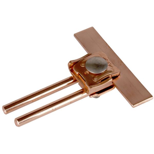 Saddle clamp Cu clamping range 0.7-8mm with double cleat for Rd 8-10mm image 1