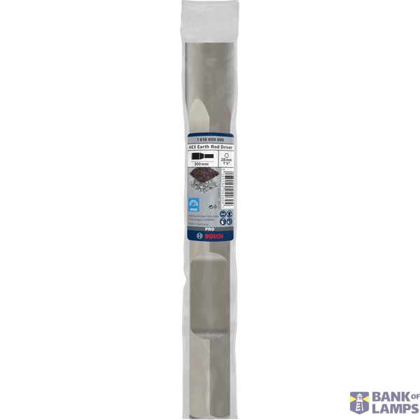 Earth rod driver with 28 mm hex shank 300 mm image 1