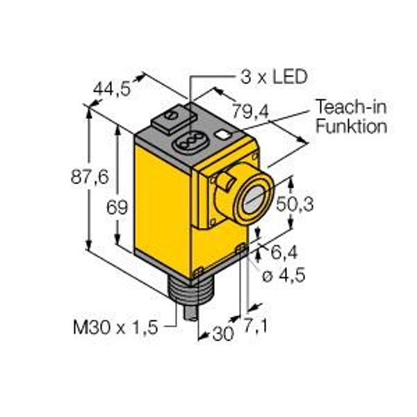 Ultrasonic Sensor diffuse mode sensor   Q45UBB63BC image 1