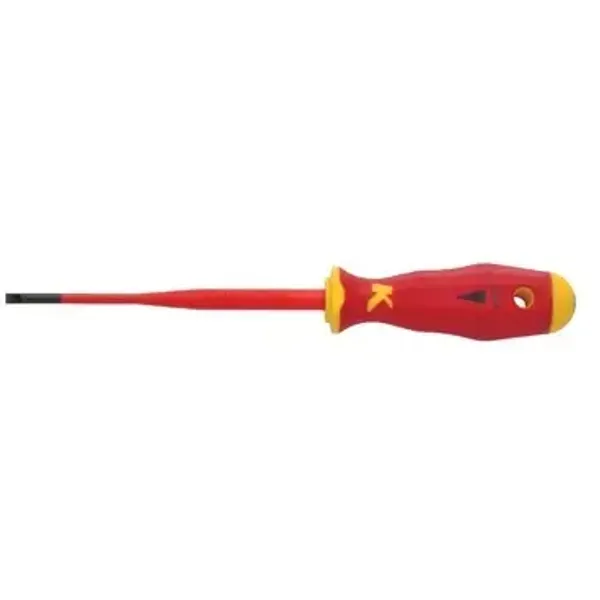 VDE screwdriver, slotted, BL 100 mm, L 179 mm, KL10010040ISLIM image 1