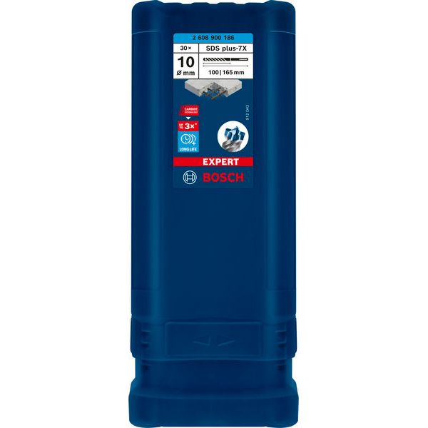 EXPERT SDS plus-7X Hammer Drill Bit 10 x 100 x 165 mm, 30-pc image 1