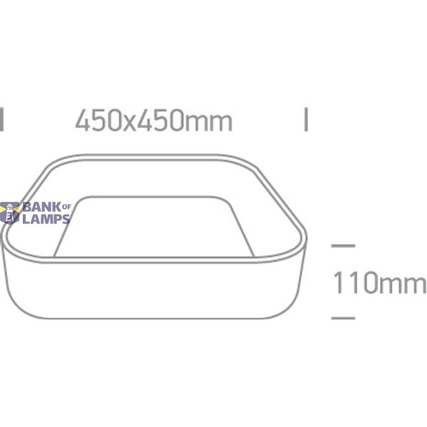 WHITE SQUARE PLAFO LED 38W CCTV IP20 230V DIMMABLE image 2