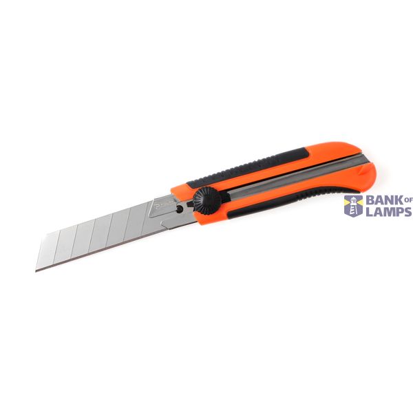 Reinforced utility knife with a ruberized handle, a screw lock, a magnet and a segmented blade 25 mm image 3