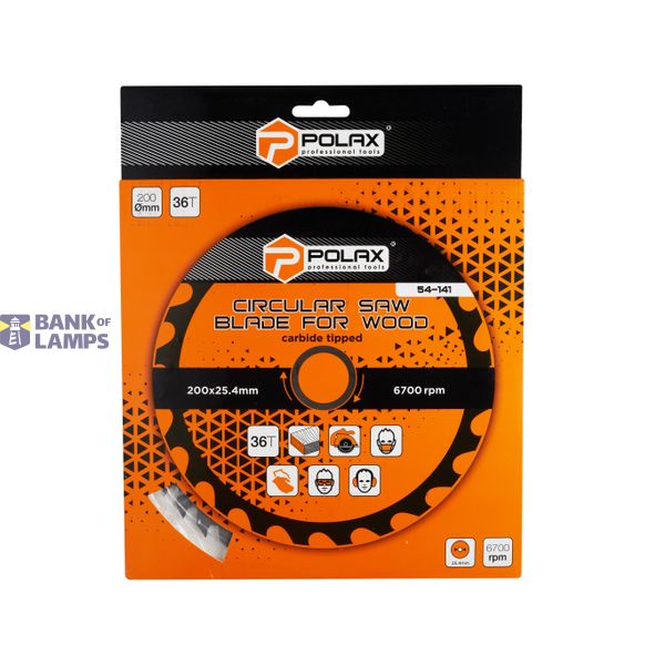 Circular saw blade for wood, carbide tipped 200x25.4, 36Т image 3