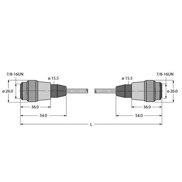 Fieldbus cable for fieldbus systems according to IEC61158-2, 4-pole   RSV-RSV-FBY49BU-2M/5D image 1