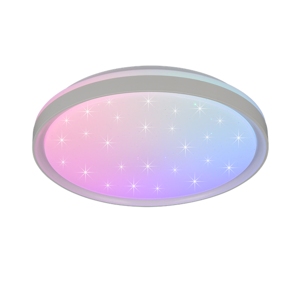 Solit LED ceiling lamp matt white starlight RGB image 1