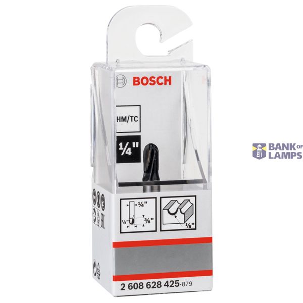 Core box bit, 1/4", R1 3.2 mm, D 9.5 mm, L 9.2 mm, G 40 mm image 2