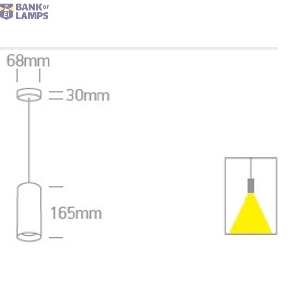 BLACK PENDANT GU10 10W DARK LIGHT image 3