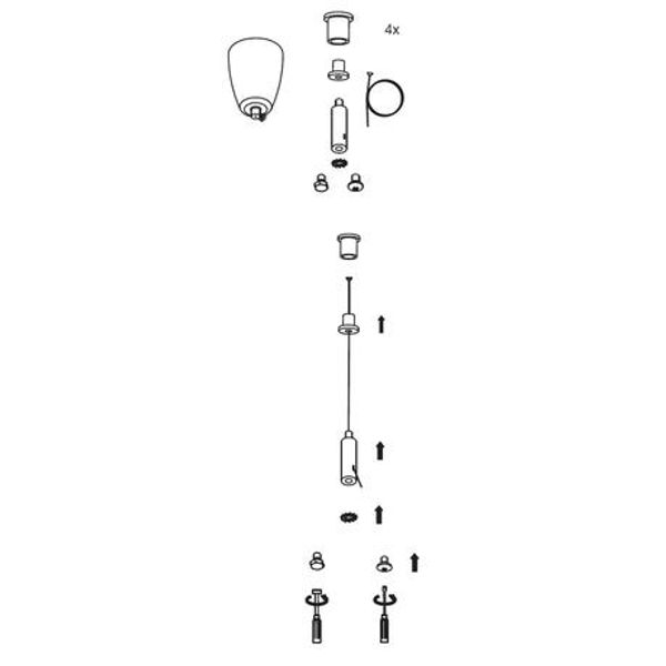 Suspension system universal - 4 ropes image 1