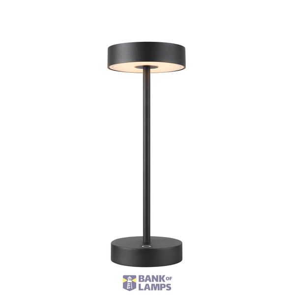 VINOLINA, table lamp, battery, IP54, 2700/3000K, TOUCH, black image 1