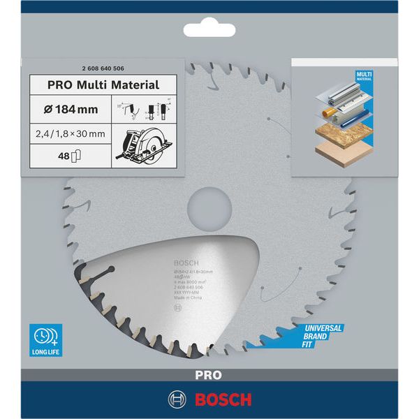 Multi Material circular saw blade 184 x 30 x 2,4 mm; 48 image 2