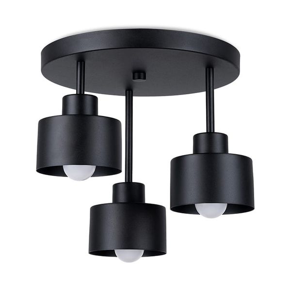 CEILING LAMP SAVAR 3 BLACK E27 3X60 IP20 image 1