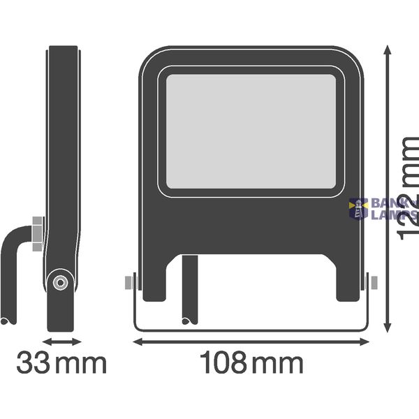 FLOODLIGHT VALUE 10 W 4000 K IP65 BK image 3
