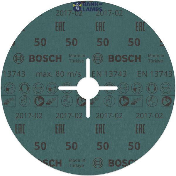 R780 fibre sanding disc, Best for Metal + Inox 180 x 22.23 mm, G50 image 1
