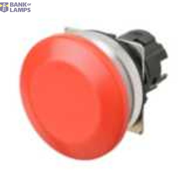 Operation unit, mushroom medium size (40 mm dia.), red, opacity, metal image 1