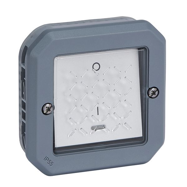 PLEXO DOUBLE POLE SWITCH 16AX INDICATOR - GREY - MECHANISM image 1