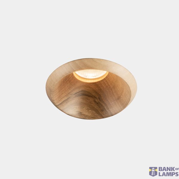 Downlight Play Raw Walnut 6.4W LED warm-white 2700K CRI 90 15.2º DALI-2 Walnut wood IP54 496lm image 1