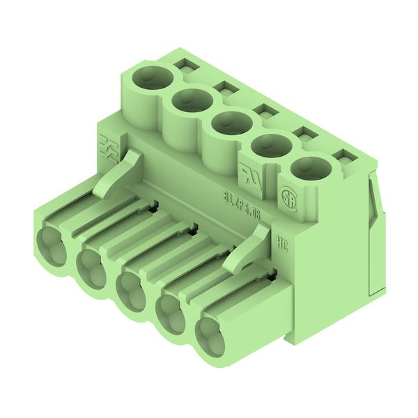 PCB plug-in connector, female plug, 5.08 mm, Number of poles: 5, 180°, Clamping yoke connection, Clamping range, max. : 4 mm², Box image 4