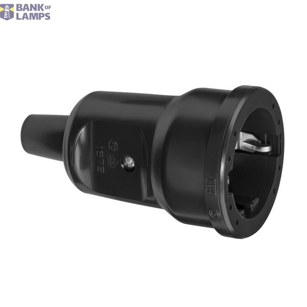 SCHUKO PVC connector, black image 1