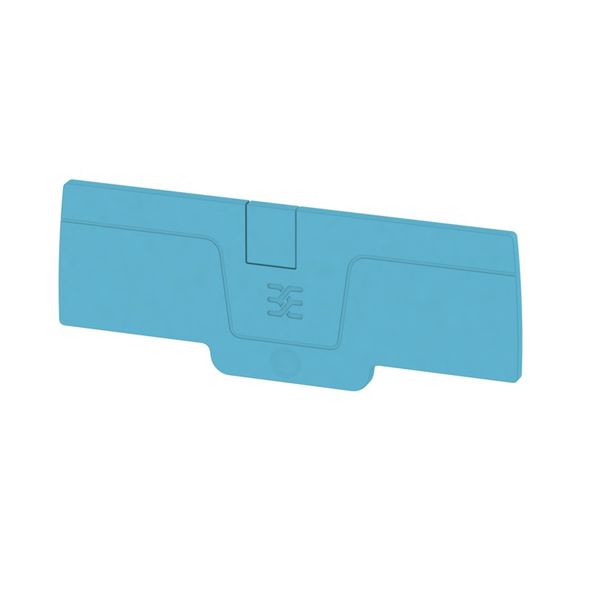 End plate (terminals), 85.8 mm x 2.1 mm, blue image 1