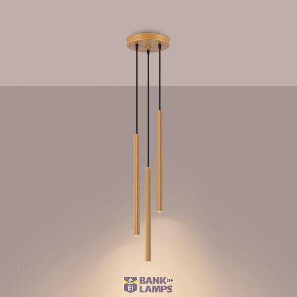 Pendant lamp ARCHE 3P gold image 3