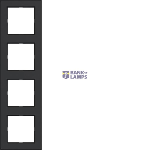 Cover frame 4-way, A.1, matte night black image 1