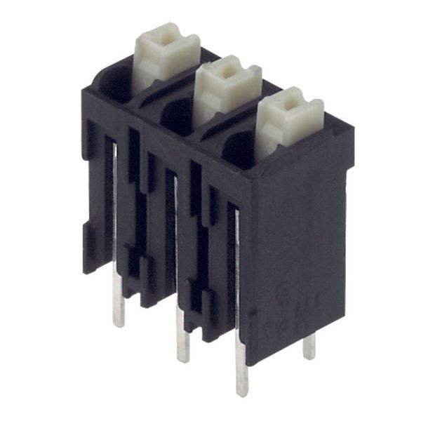 Printed circuit board terminals, 5.08 mm, Number of poles: 7, 180°, Solder pin length (l): 1.5 mm, black, PUSH IN with actuator, Clamping range, max. : 1.5 mm², Tube image 1