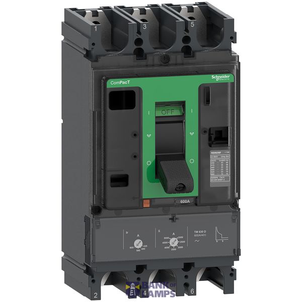 NSX630F 36kA AC 630A TMD 3P3D image 2