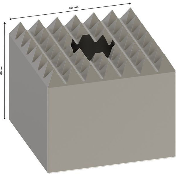 Bush hammer head 60 x 60 mm, 7 x 7 image 1