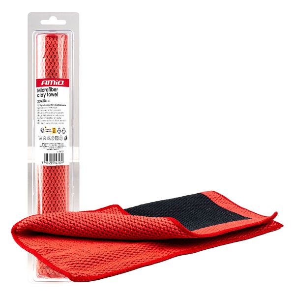 Microfiber clay towel 30x30cm AMIO-04727 image 1